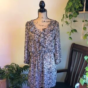Printed Ruffled Dress Top
